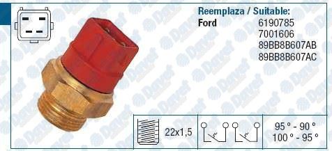 ZMS1248 Fan Musuru (95-90 C / 100-95 C) Ford Escort V 1990-1995 / Escort Vi 1995-1998 / Mondeo Ii 1996-2000